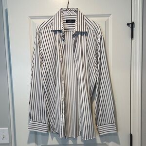 Bugatchi Monochrome Striped Shirt